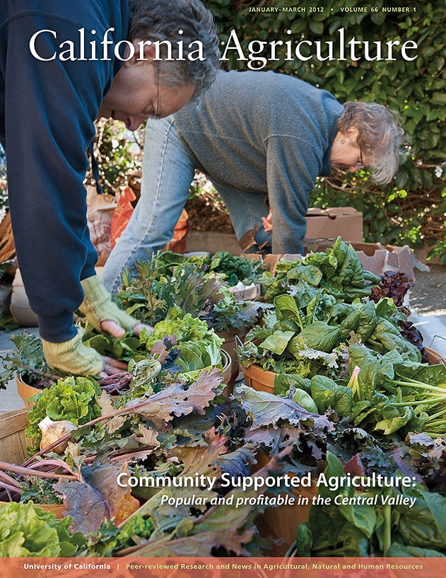 The January-March 2012 issue of <i>California Agriculture</i> journal.