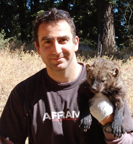 Mourad Gabriel with a Pacific fisher.