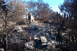 FEMA Photo of house destroyed by fire in Santa Barbara, 2008