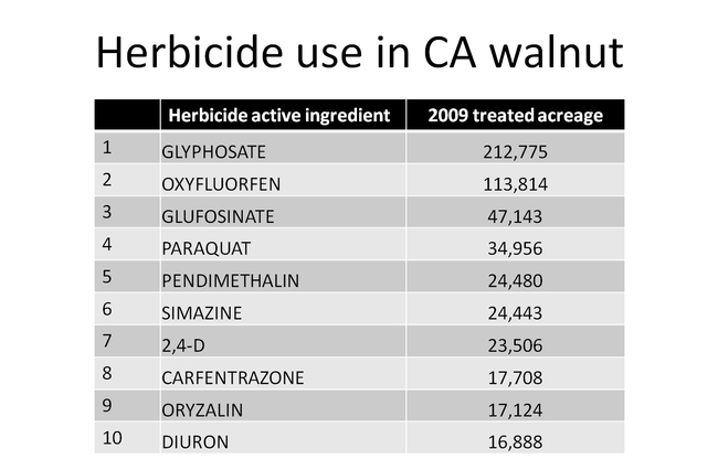 2009 walnut herbicides