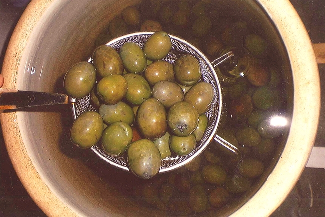 Close up of olives.