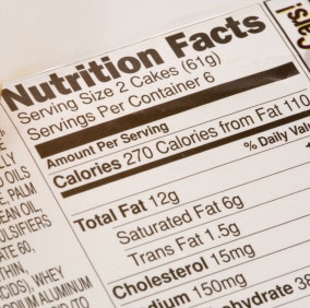 Study the nutrition facts before purchasing food.
