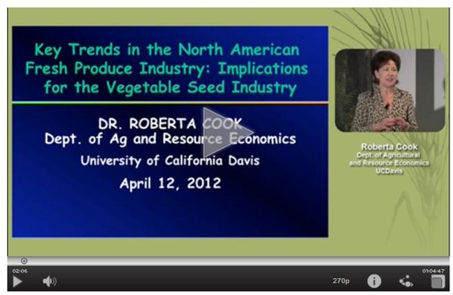 Roberta Cook Key Trends in the fresh produce industry--opportunities and challenges