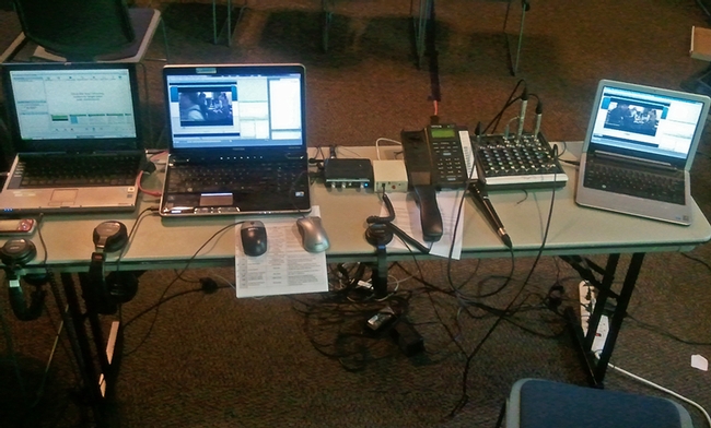 Photo of Some of the equipment used in a recent ANR webinar.