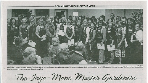 Inyo Mono County MGs Volunteer Group of the Year